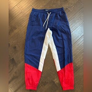 Forever 21 Blue and Red Windbreaker Joggers